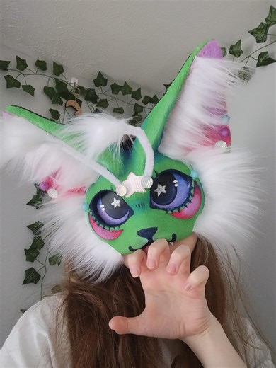 HQ Alien Cat Therian Mask || Lined + Padded - Etsy