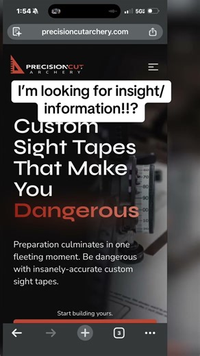 Trying Precision Cut Archery for the First Time Custom Sight TapeTest#archerygear#bowsight#sighttape