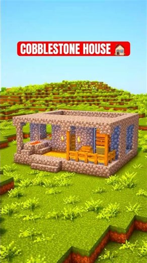 Easy Cobblestone House #minecraft