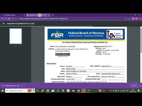 HOW TO DOWNLOAD FORM 181 FROM FBR IN PDF | DOWNLOAD YOUR PROFILE IN FBR |STEP BY STEP GUIDE