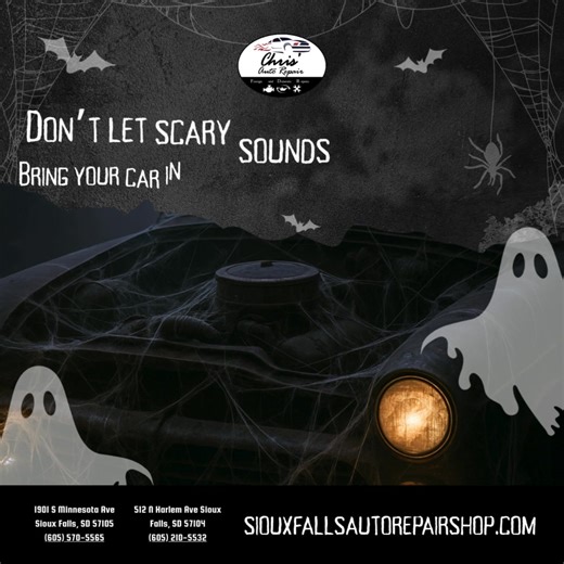 Weird noises? That’s no ghost 👻, it’s your car asking for help! Stop by before those sounds turn truly terrifying. | Chris's Auto Repair