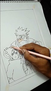 Happy Teachers Day Sensei Ft. Naruto | Team 7 | Easy anime Drawing/step by step/how to draw #shorts
