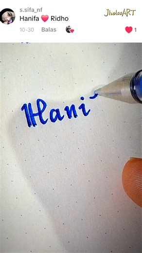 Menulis nama Hanifa #shorts #happy #foryou #art #handwriting #funny #fyp