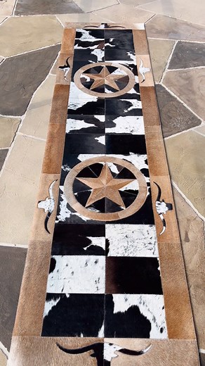 Elevate your space with our unique cowhide patchwork rugs where rustic charm meets modern style. Western-linens.com | Western Linens