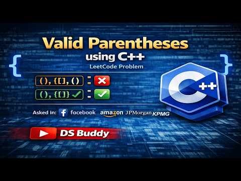 Valid Parentheses in C++ | Leetcode no 20 | Optimized approach