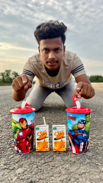 2 Ta Slice Vs Sky 3D Big Super Man Glass ki Unboxing
