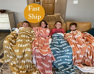 Custom Name Blanket ,grandma Name Blanket,customized Blankets for Children's Birthdays/holidays,baby Name Blanket,custom Name Elsa Blanket - Etsy