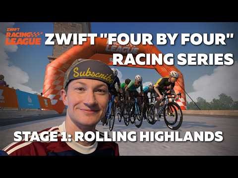 LIVE! Zwift Racing - Four by Four Racing Series Stage 1: Rolling Highlands