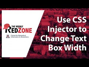 REDZone - Use CSS Injector to Change Text Box Width