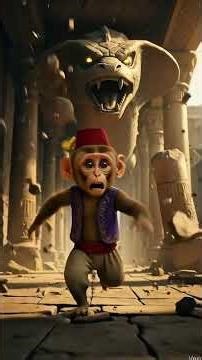 ABU MONKEY: THE LEGENDARY GOLDEN BANANA 🍌🍌🍌 #cartoon #animation #shorts