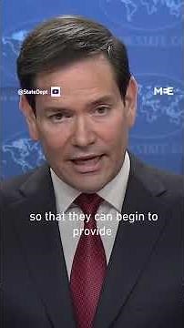 Journalist questions Rubio after he says ‘everyone wants peace for Gaza’,
