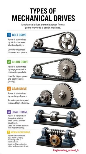 Types of Mechanical Drives Explained | Belt Drive vs Chain Drive vs Gear Drive vs Shaft Drive ⚙️✅
