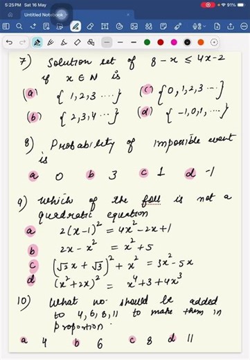 ICSE Mathematics class 10,SAMPLE PAPER for first term examination