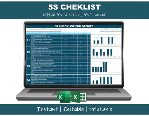 Office 5S Checklist Excel Template | Workplace Audit Tracker (digital Download) - Etsy Australia