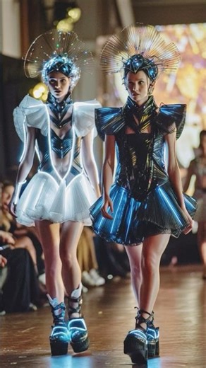 Future Form: A Visionary Futuristic Fashion Runway🤖✨