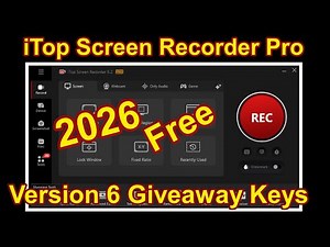 iTop Screen Recorder Pro 6 Giveaway 🎁 Get Official License Key #itop #screenrecorder #key #version6