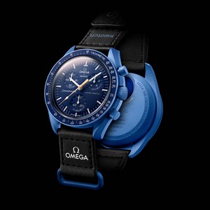 The new MoonSwatch Mission to Neptune Moonshine Gold is only sold for one day