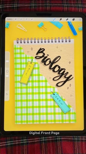 Biology Aesthetic Notebook Cover 🌿🧬#BioNotes #DigitalArt #StudyAesthetic