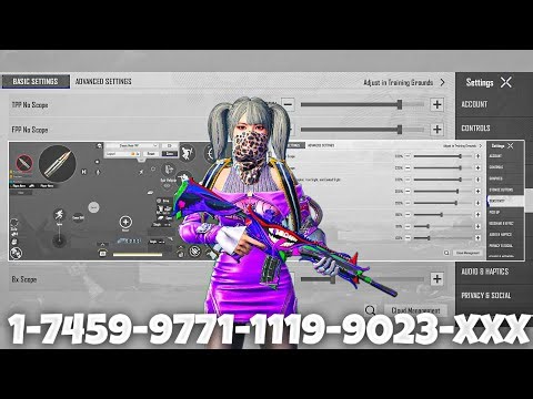 New Update 4.3⚡Best Sensitivity code + Control Settings Pubg Mobile /Bgmi Sensitivity 2026