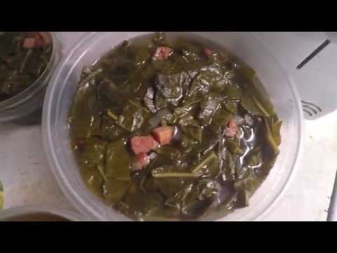 Freezing fresh cooked collards
