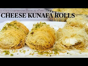 Cheese Kunafa Rolls | Traditional Middle Eastern Arabic Dessert Recipe Kanafeh Roll | Mirch Ka Mazah