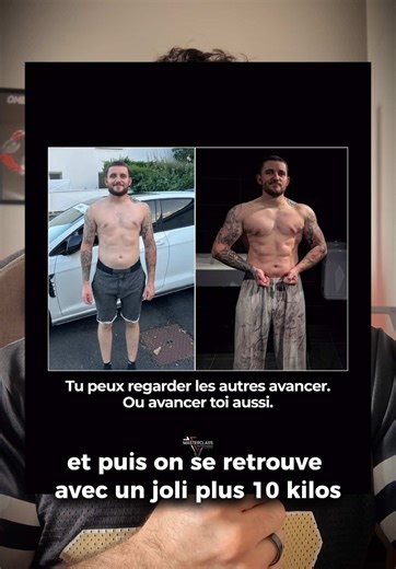 🔻 10 kg en 8 mois. William a un travail physiquement très demandant, avec déjà beaucoup de dépenses énergétiques au quotidien. L’objectif n’était donc pas de simplement manger plus et s’entraîner plus, mais de mettre en place un cadre qui lui permette de progresser sans s’épuiser. 👉 On a structuré une diète adaptée à ses besoins réels pour couvrir ses dépenses, récupérer correctement et créer les conditions pour construire du muscle. 👉 On est aussi passé de 5 séances à 4 séances par semaine, 