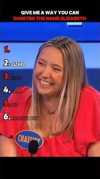 4 ways to shorten the name Elizabeth. #familyfeud #steveharvey #gameshow #shorts