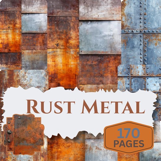 Industrial Grunge Textures: Scrap Steel Backgrounds 170 Pages Distressed Industrial Collage (digital Download) - Etsy