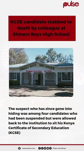 Police in Nakuru have launched a manhunt for a student who went into hiding shortly after stabbing his classmate to death at Shiners Boys High School. #pulsekenya #pulselivekenya #pulsenews