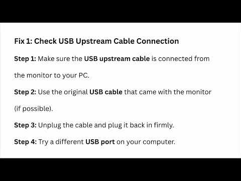 How to Fix LG 4K Monitor USB Ports Not Working – USB Upstream Cable & Driver Fix