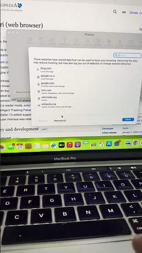 How to clear Safari cache on Macbook #macbooktips #howtoviralshortvideo #shortsfeed