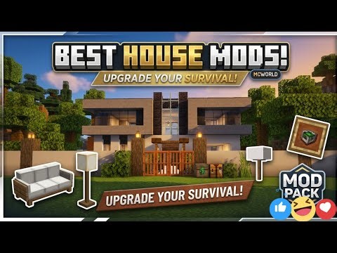 BEST HOUSE MODS || UPGRADE YOUR SURVIVAL || #minecraft #build #housemod #besthousingprojects