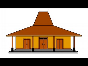 Cara menggambar Rumah Adat Joglo yang bagus dan mudah