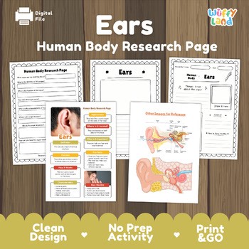 Ears Human Body Research Project Five Senses Hearing Science Informational Text