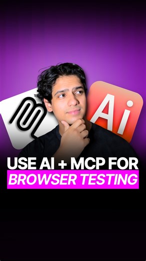 Prajwal Tomar on Instagram: "Comment "PLAY" to get the guide on how to set up Playwright MCP inside your AI Coder. You can now run browser tests right inside your AI. Thanks to Playwright MCP, the whole process feels effortless. No more clicking around endlessly or writing scripts you’ll forget about later. It works like this. Imagine a real user opening your app. They click a button. Fill out a form. Scroll through a page. That’s exactly what Playwright MCP does, step by step. Only difference? 
