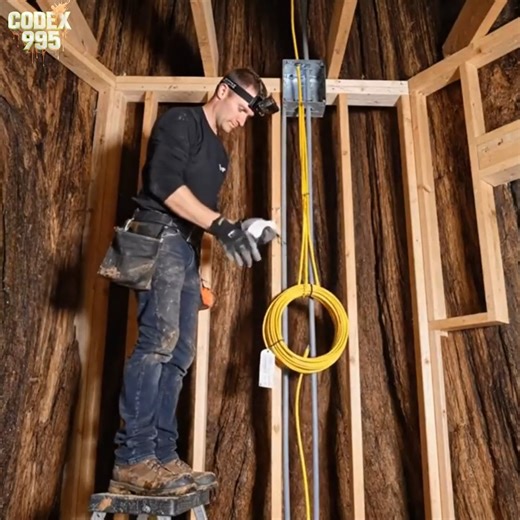 Building a Hidden Mini Home Inside a Tree Hole Deep in the Forest (ASMR Full Build) | CodeX995