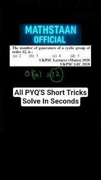UKPSC Lecturer/PGT/TGT MATHS Previous year paper Solutions #maths #lecturer #pastpaper #pgt #tgt