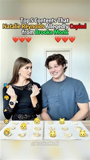 Top 5 Contents That Natalie Reynolds Allegedly Copied from Brooke Monk#tiktoktrend#comedytrend#usa