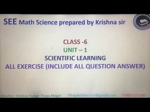 Science and technology grade -6 unit -1 exercise all