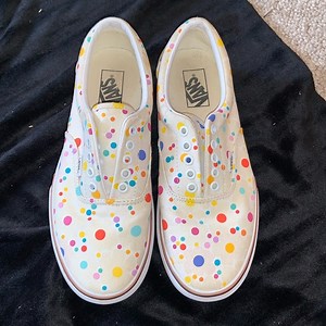 Vans era color changing UV ink size 10 ladies 8 1/2 men flower pattern polkadot