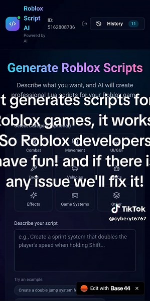 Go to my app! It's called Roblox Script Forge! Find it on Google chrome!