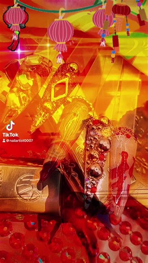 Stunning Stiletto Nails for Chinese New Year Celebrations