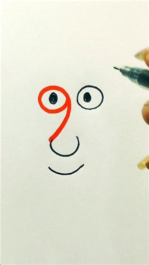 Easy Number Drawing ✏️ | Creative Number Art Tutorial for Beginners | Simple Drawing #shorts