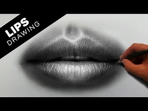 Hyperrealistic Drawing of Human Lips | Time-lapse