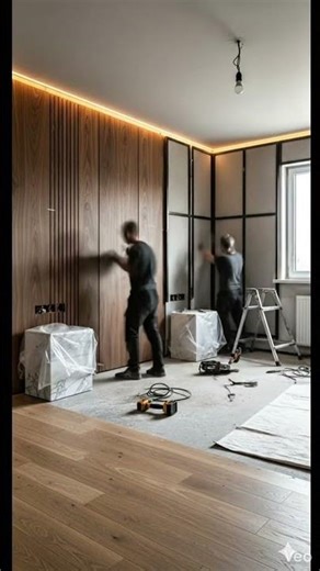 Futuristic Bedroom Built In Timelapse.