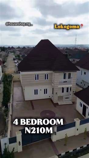HOUSESHOP.NG on Instagram: "NEWLY BUILT | 4-BEDROOM FULLY DETACHED DUPLEX 2 UNITS OF SELF-CONTAIN & GATEHOUSE Lokogoma, Abuja Experience comfort, space, and modern luxury in this beautifully finished home located in a serene and well-secured estate in Lokogoma. Price: N210,000,000 Broker Fee: 5% (Strictly non-negotiable) Property Features: • Spacious and tastefully finished living room 4 well-sized bedrooms (fully detached) • 2 units of self-contained apartments (Ideal for rental income, guests,