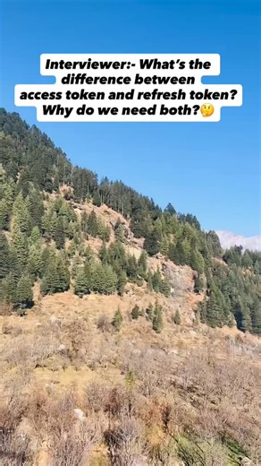 The Coding Scene on Instagram: "🔐 Access Token • Used to call APIs • Short-lived (5–15 min) • Sent with every request • If stolen → limited damage 👉 Purpose: Authorize requests ⸻ 🔁 Refresh Token • Used to get new access tokens • Long-lived (days / weeks) • Stored securely (DB / httpOnly cookie) • If stolen → high risk 👉 Purpose: Maintain session ⸻ 🔄 How they work together • User logs in → gets both tokens • Access token expires → refresh token issues a new one • User stays logged in ✅ ⸻ 🧠 