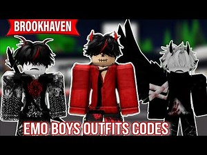 Brookhaven codes for boys Outfits /Clothes ! Emo boys outfits codes for HSL