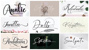 Script Font 250 Bundle: Elegant Cursive Fonts (digital Download) - Etsy Canada