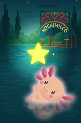 The Magical Axolotl | Animated Short ✨ #animation #axolotl #2d #shorts #animals #magic